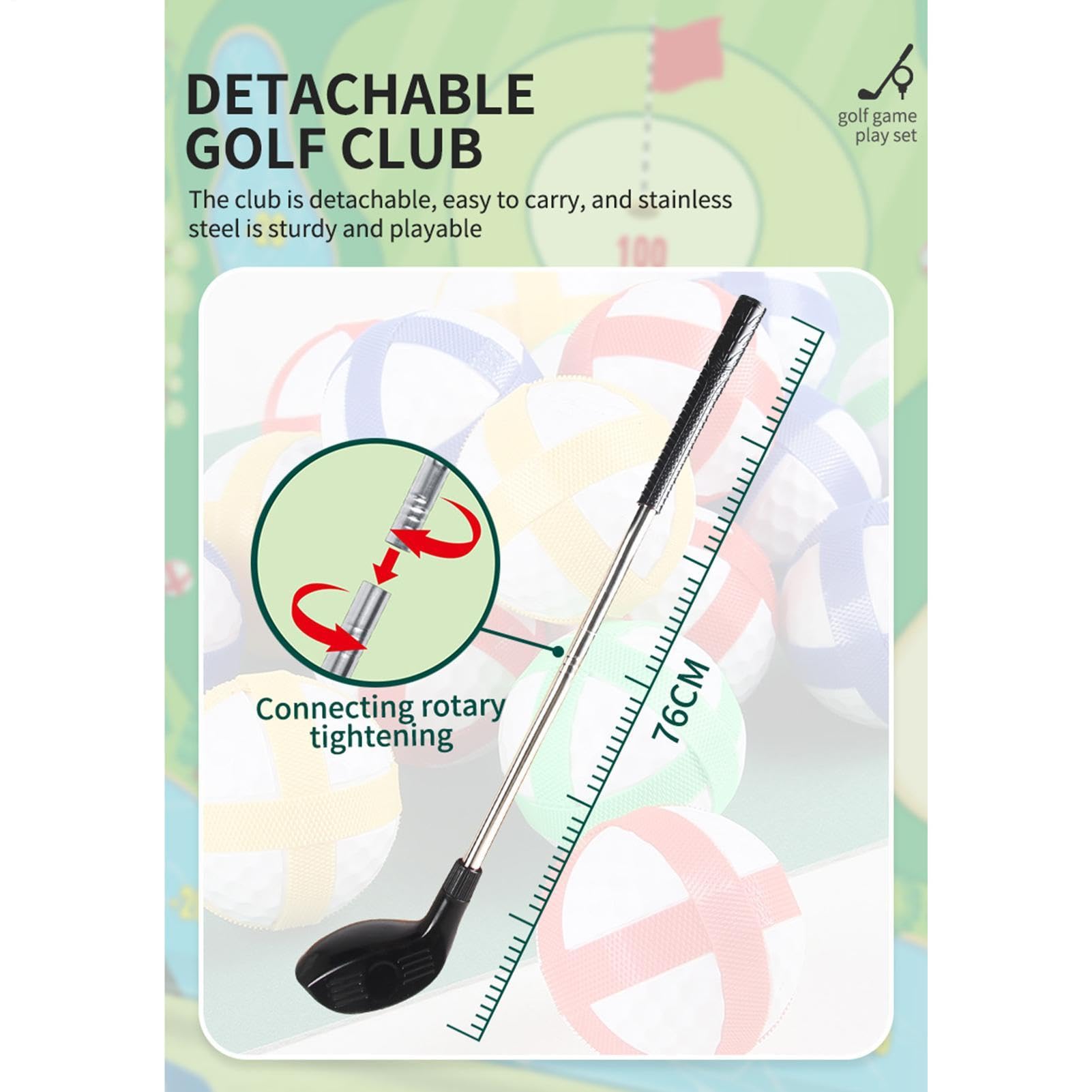 Backyard Golf Game, Interactive Putting Practice Set with Hitting Mat and B