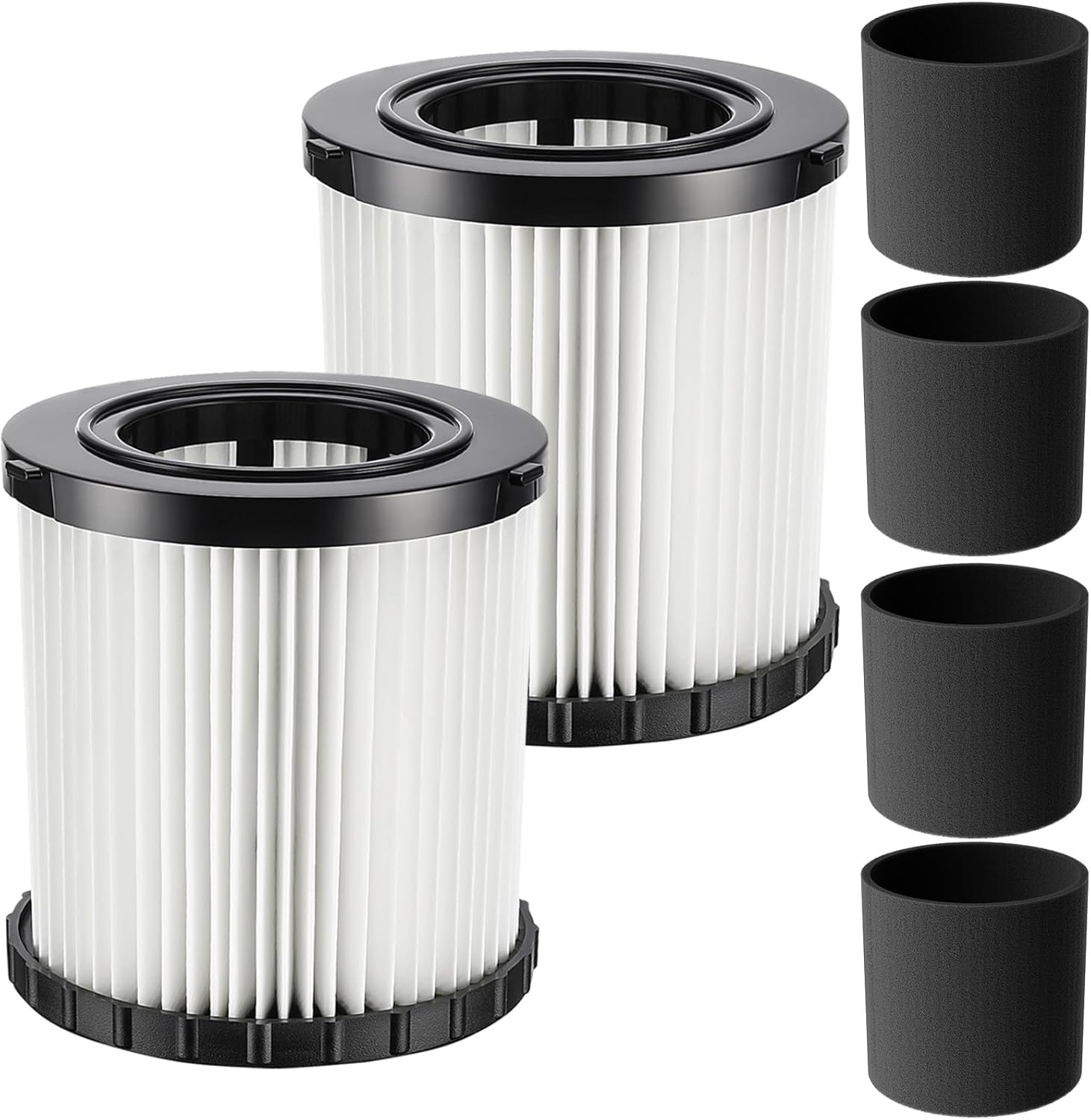 DCV581H DCV580H Vacuum Filter for DEWALT 20V MAX Shop Vac Cleaner Cordless and Corded Portable 2 Gallon Wet Dry Vacuum, Washable and Reusable Hepa Replacement Filter, 2 Pack