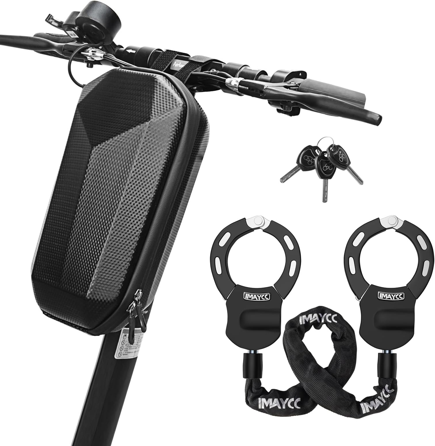 Cadenas Antivol Menottes Pour Moto, Scooter, Vélo - Acier Allié 90cm, 1.6kg, Haute Sécurité