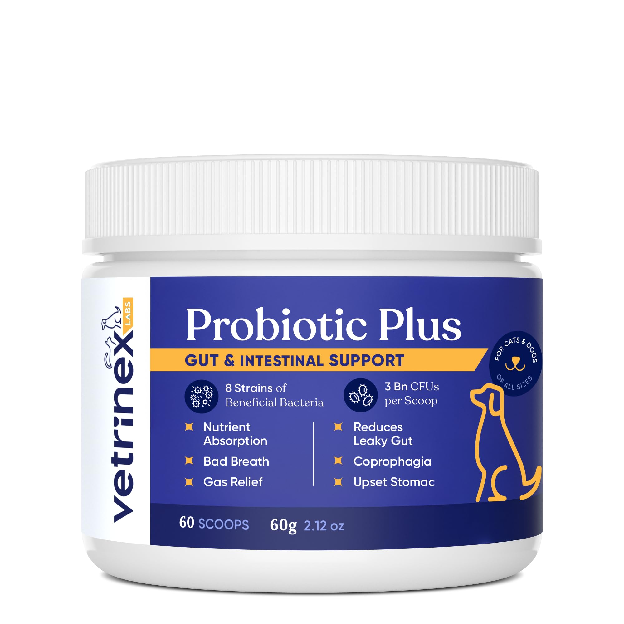 Probiotic - Coprophagia Treatment for Dogs - Stop and Prevent Dog from Eating Poop - No Stool Eating, Deterrent and Prevention - Probiotics Powder for Cats, Dogs & Puppies
