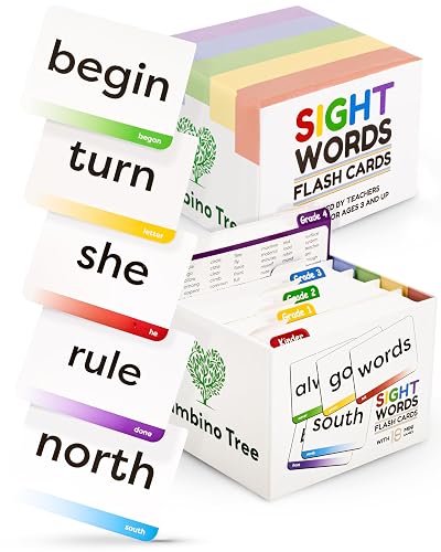 Sight Words Flash Cards Kindergarten to 4th Grade - 600 Words from Dolch's and Fry's Lists with 18 Mini Games - Complete Set