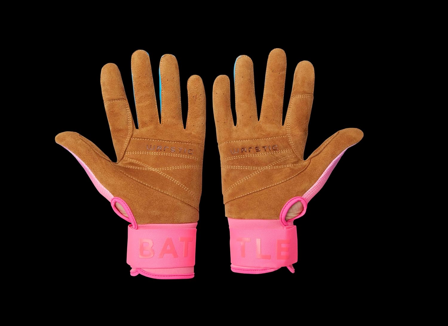 WARSTIC Workman4 Batting Gloves – Premium Leather Palm, Breathable Fit, Durable Baseball/Softball Hitting Gloves for Men & Women