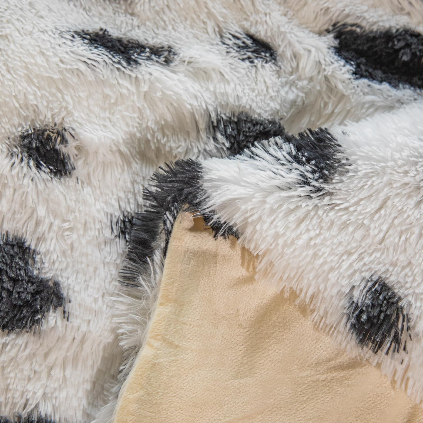 Kids Girls Faux Fur Cow Print Comforter Sets Twin/Full - 3PC Bed Set Skin Friendly Soft Warm Comfortable Classical Rabbit Plush Velvet Flannel Fluffy Fuzzy Bedding(Comforter x 1 Pillowcases x 2) - Image 8