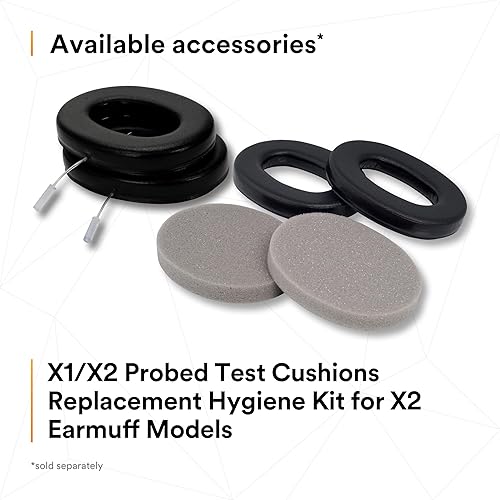 Miniatura 11 de 3M PELTOR - Orejeras de protección auditiva, serie X X2A, diadema sobre la cabeza, NRR 24 dB, paquete de 1, construcción, fabricación,