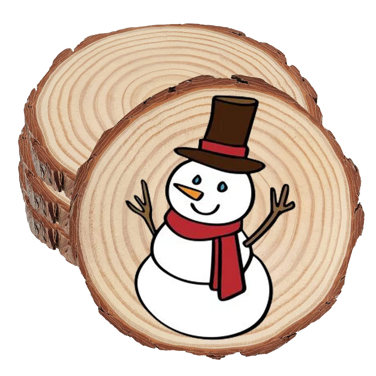 HAKZEON 30 PCS 9-10 cm Natural Wood Slices