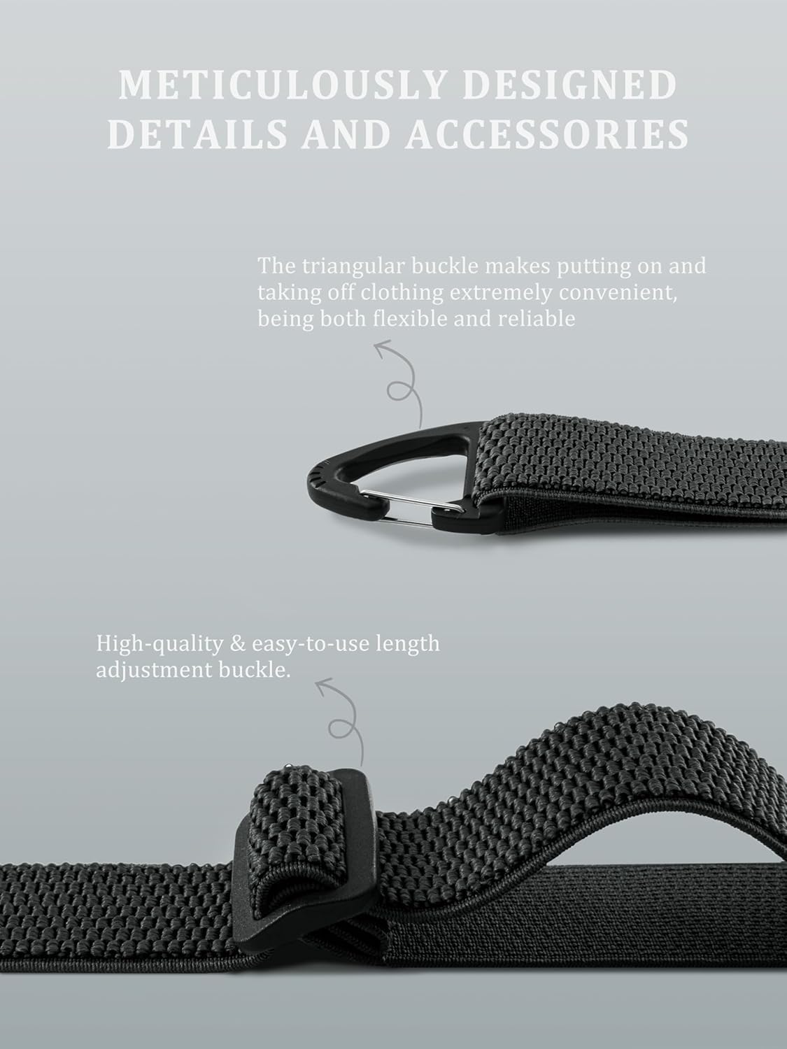 Hidden Suspenders for Men 1.5'' Heavy-Duty Under Clothes 3 Snap Loops Outdoor & Skiing - Image 2