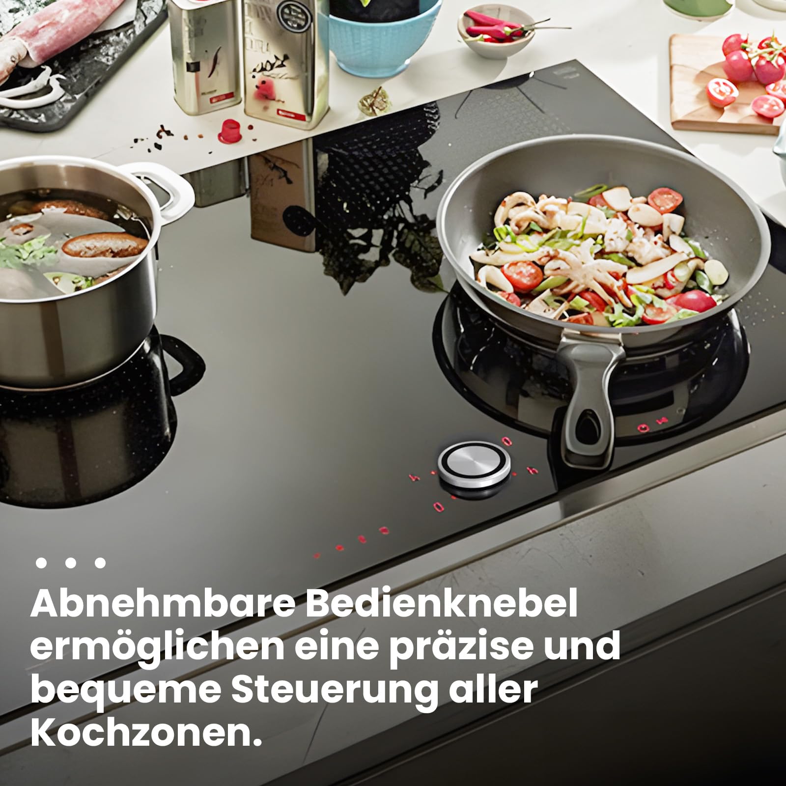 Drehknopf Herd 50mm Ø für NEFF/Bosch/Siemens/Gaggenau, Twistpad Ersatz für Kochfeld 6mm