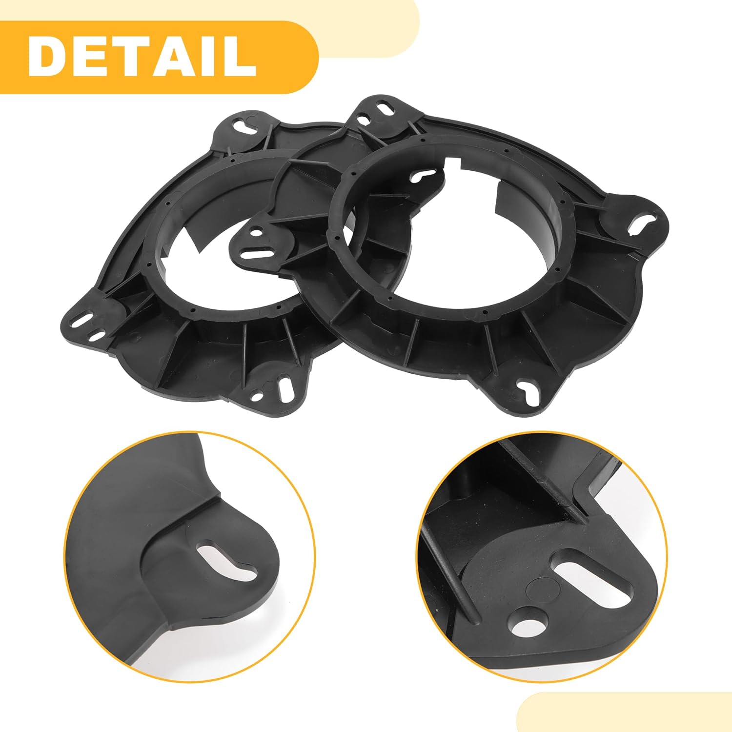 Speaker Spacer Ring Tweeter Speaker Spacer Adapter Car for Toyota Camry 2006-2017 Front Doors ABS Black Waterproof