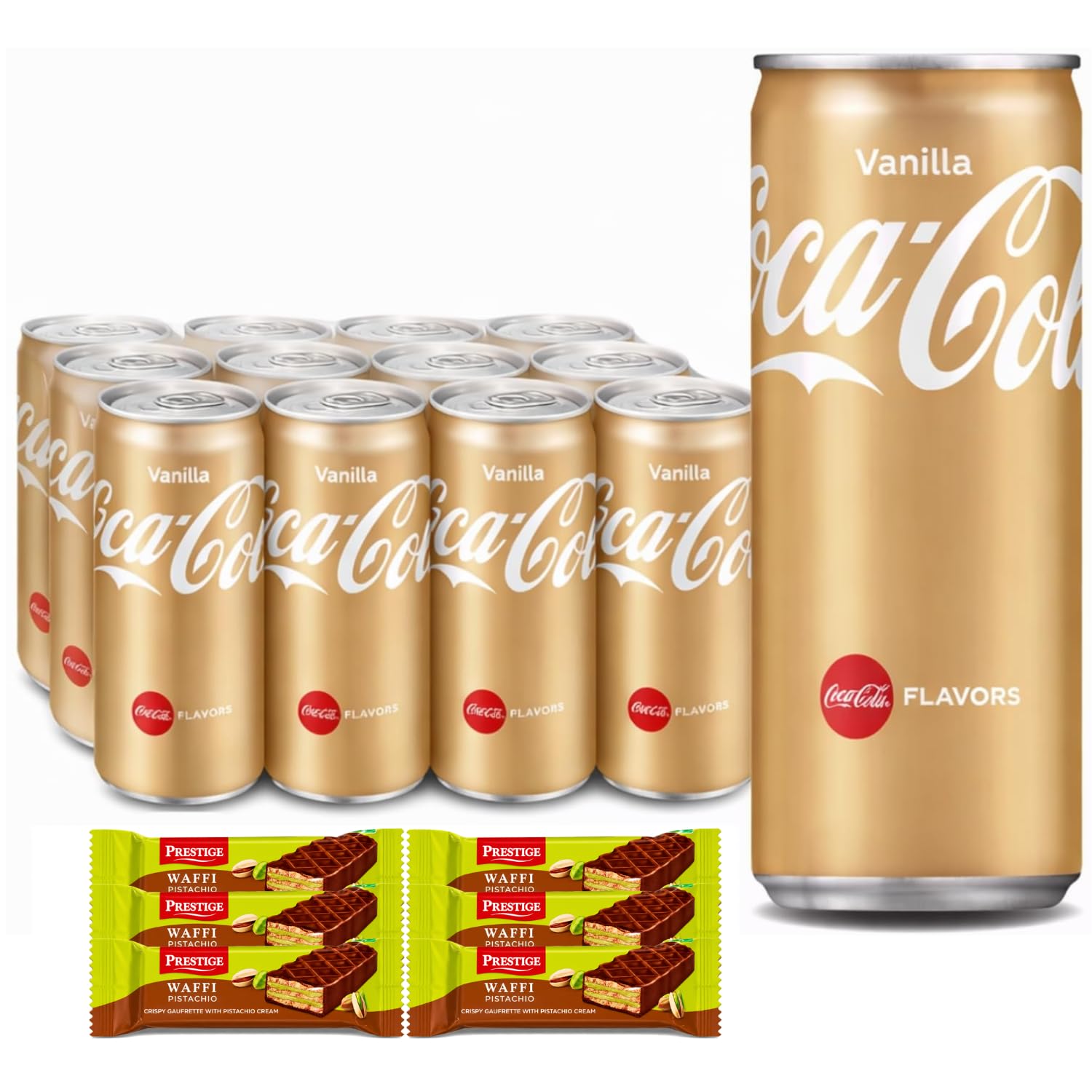 COCA-COLA – Vanilla Soft Drink Can, (Pack of 12) – 330ml Each Cans, Smooth Flavored Cola Beverage | Refreshing Carbonated Soda | Classic Coca-Cola Taste & Vanilla Twist | Ready to Drink Chilled Soda Can | Perfect Party & Refreshment Drink – (Imported-USA)-image-3