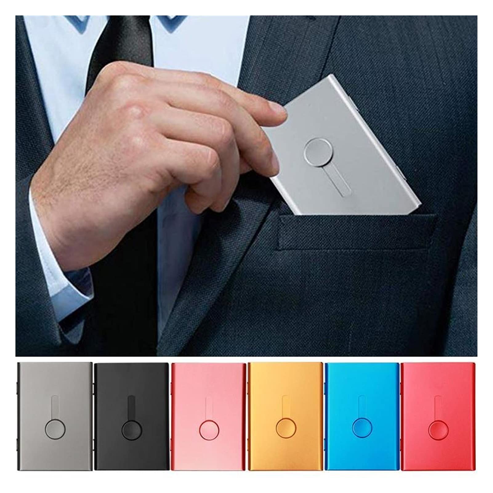 Porta Biglietti da Visita Porta biglietti da visita Thumb Drive Business Biglietto da Biglietto da Business Biglietto da visita Afferrare Business Biglietti da Business Titolari Metallo Porta in metal