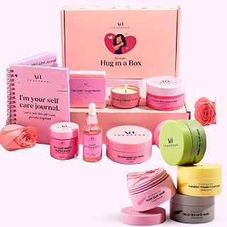 Spa Gifts for Women (Bundle of 2) - Premium Self Care Spa Kit + Clay Mask Set With Headband & Brush - Bath, Skin Care Sets & Self Care Items - Ultimate Pampering Skin Care Set - Birthday Gifts
