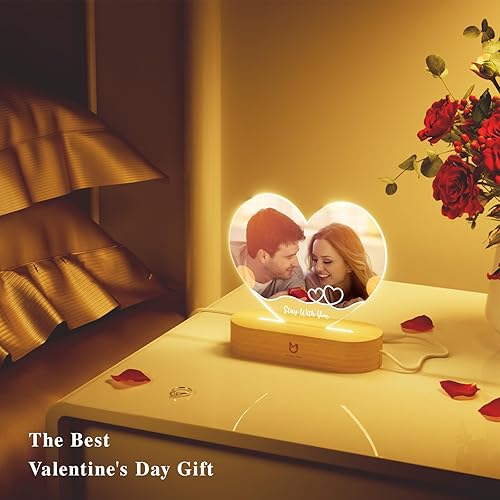 Miniatura 7 de Bemaystar Regalos personalizados con luz nocturna, lámpara de amor, regalos personalizados para mujeres, hombres, parejas, aniversario de San