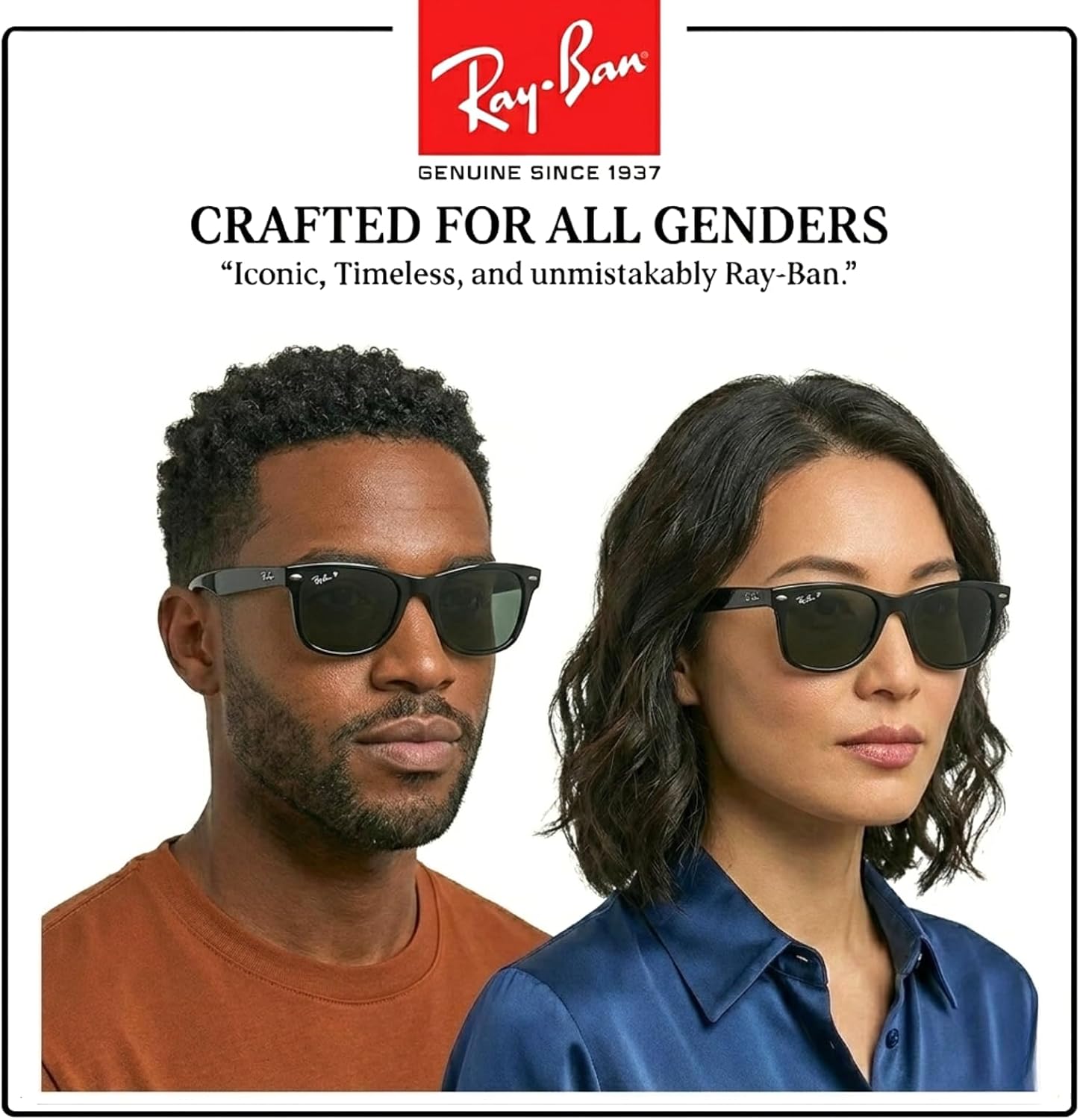Ray-Ban RB2132 NEW WAYFARER CLASSIC Square Shaped Sunglasses for Men & Women with Official RAYBAN Eyewear Kit