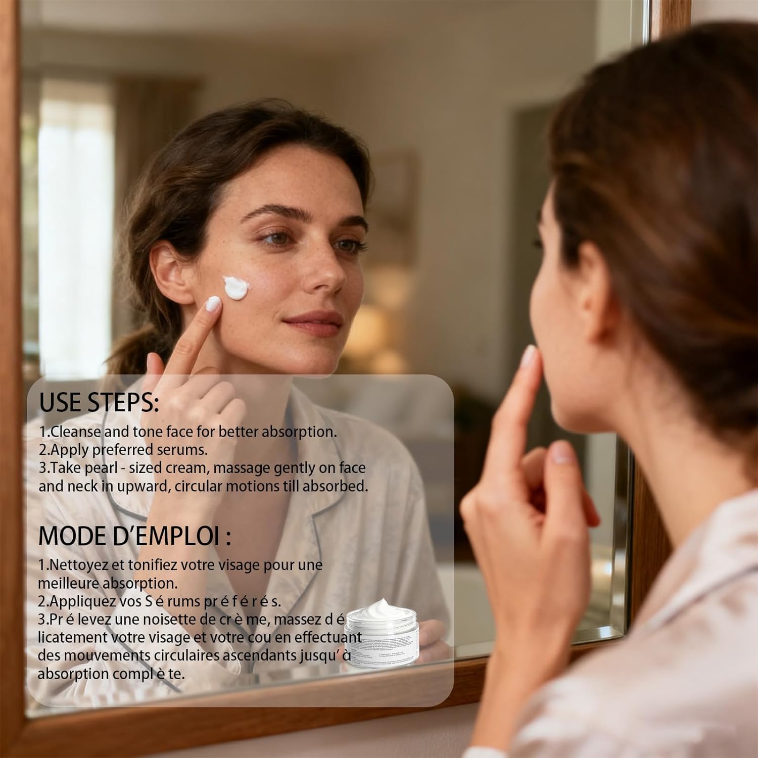 Night Cream Moisturizer Face with 3% Tocopherol, 3% Shea Butter, 2% Vitamin C, 1% Ceramides Boosts Skin Barrier for All Skin Types (3.53oz/100g)