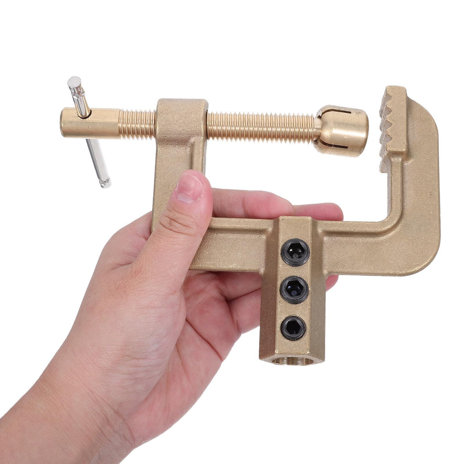 Morsetto di Terra per Saldatura G-shape a Vite in Ottone | Set 1 Pezzo, Clip di Messa a Terra Terminale a Crimpare, Corpo Molla Robusta e Contatto Ispessito