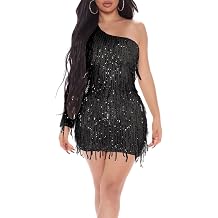 ECDAHICC Womens Dresses Flapper Dresses 20s Gatsby with All-Over Fringe Mini Dresses
