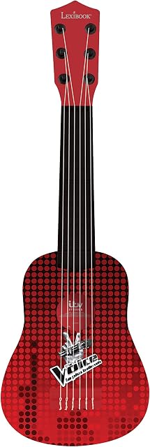 Lexibook The Voice Moja pierwsza gitara. 6 strun nylonowych. 53 cm. dołączony przewodnik. czarny/czerwony kolor. K200TV