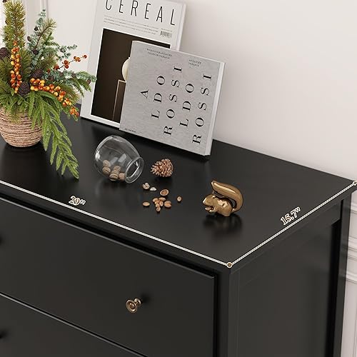 Miniatura 7 de HOUSUIT Cómoda, Cómodas de 4 Cajones Arcones de Cajones, Cómoda Alta Moderna, Arcón de Cajones de Madera Gabinete de Almacenamiento para Sala de