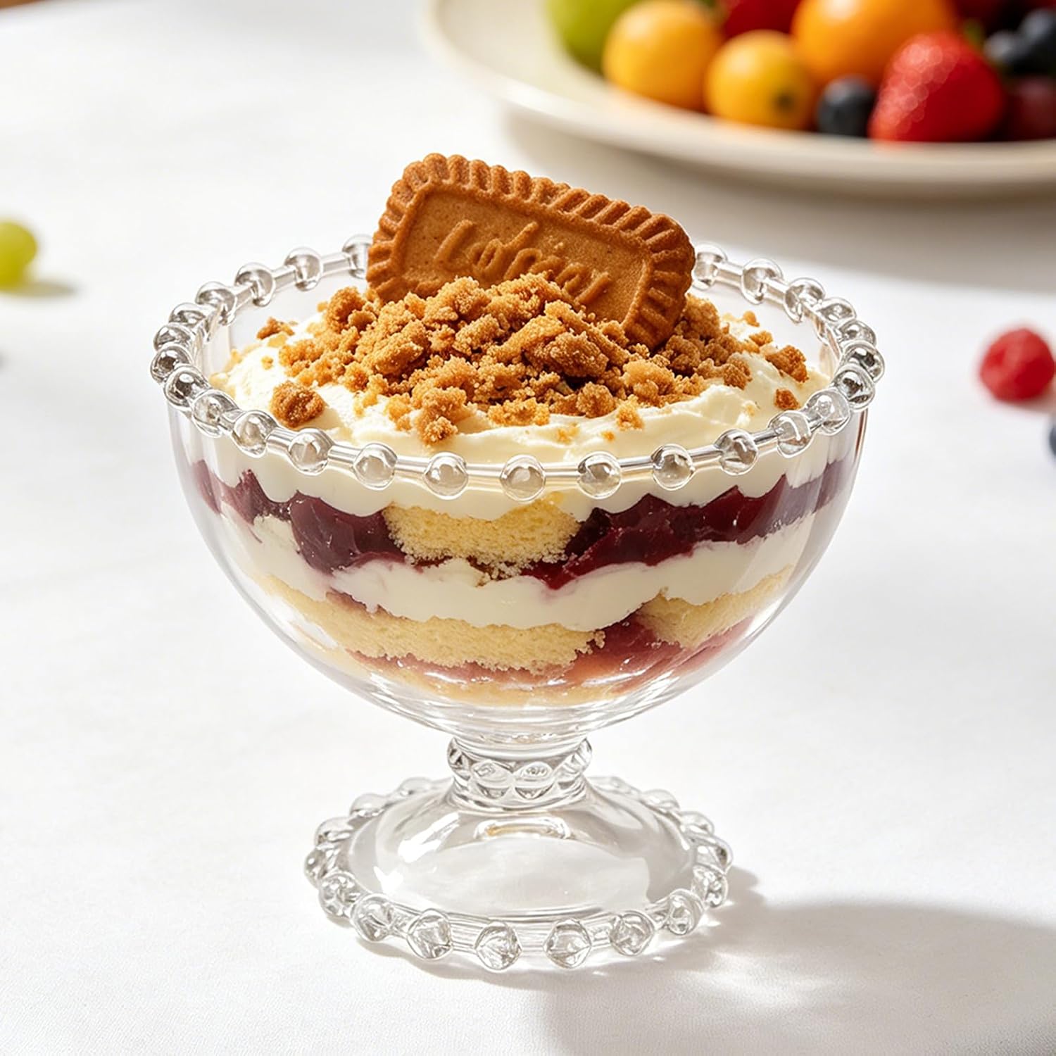 7.7oz Glass Trifle Bowl with Pedestal,Dessert Cups for Ice Cream and Snack