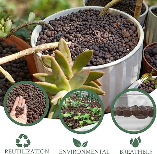 Miniatura 6 de Suministros hidropónicos de arcilla expandida Leca de 6 libras para plantas de jardín de interior (6 libras)
