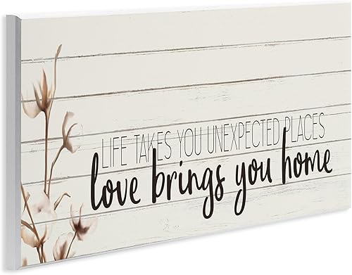 Miniatura 3 de Stupell Industries Life Unexpected Places Adventure Phrase Country Charm Quote, diseñado por Kim Allen Art, 7 x 17, placa de pared