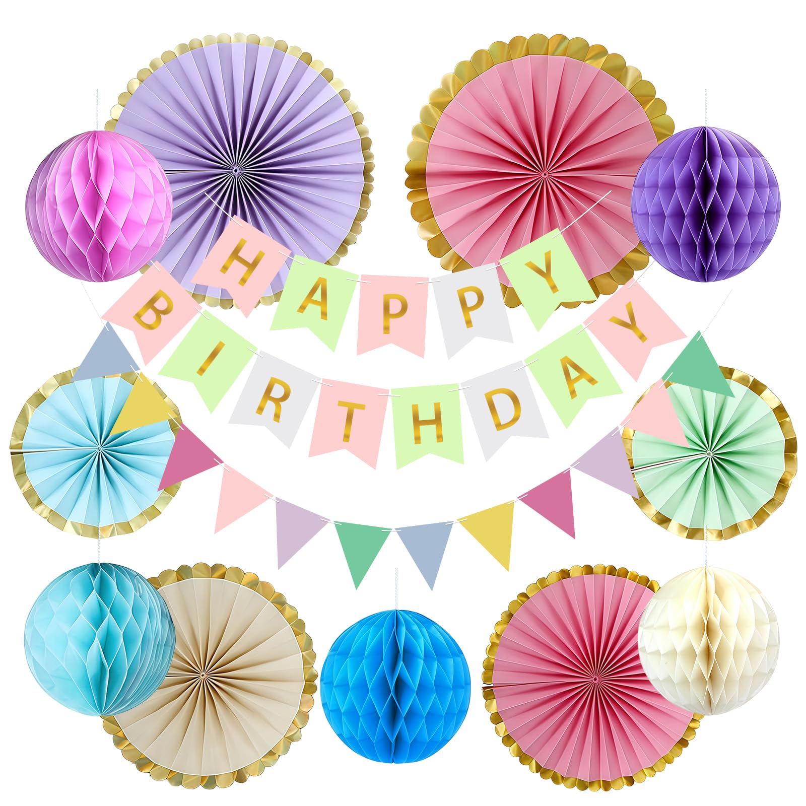 HAGOT Birthday Party Bunting Banner, Party Decorations, Reusable Banner, for Party Birthday Day Wedding Outdoor Indoor — image 1