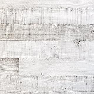 Epic Artifactory Plank and Mill Reclaimed Barn Wood Wall Panels — Nail Up Planks for Accent Walls, Kitchens, and Other Projects — 10 Square Feet of 3" Wide: Whitewashed Barn Wood
