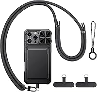 Vista 87 de Funda para iPhone 16 Pro Max con tarjetero (4-5 tarjetas), funda deslizante para cámara y protección de grado militar, a prueba de golpes, Azul