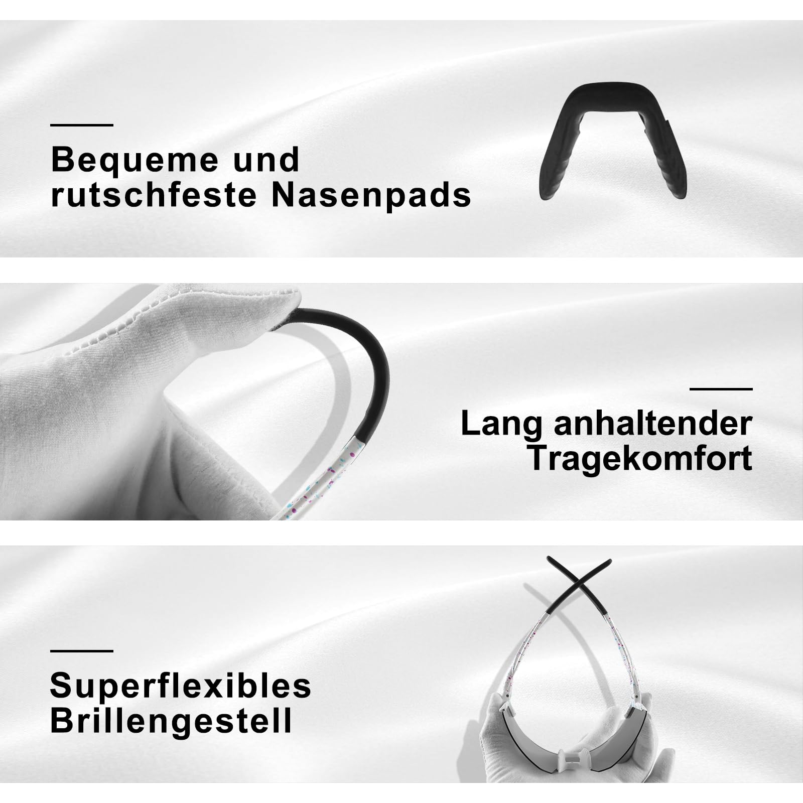 Gafas de Sol deportivas polarizadas Gafas de sol a prueba de polvo a prueba de viento antireflejo antiniebla Gafas de Ciclismo para Hombres y Mujeres