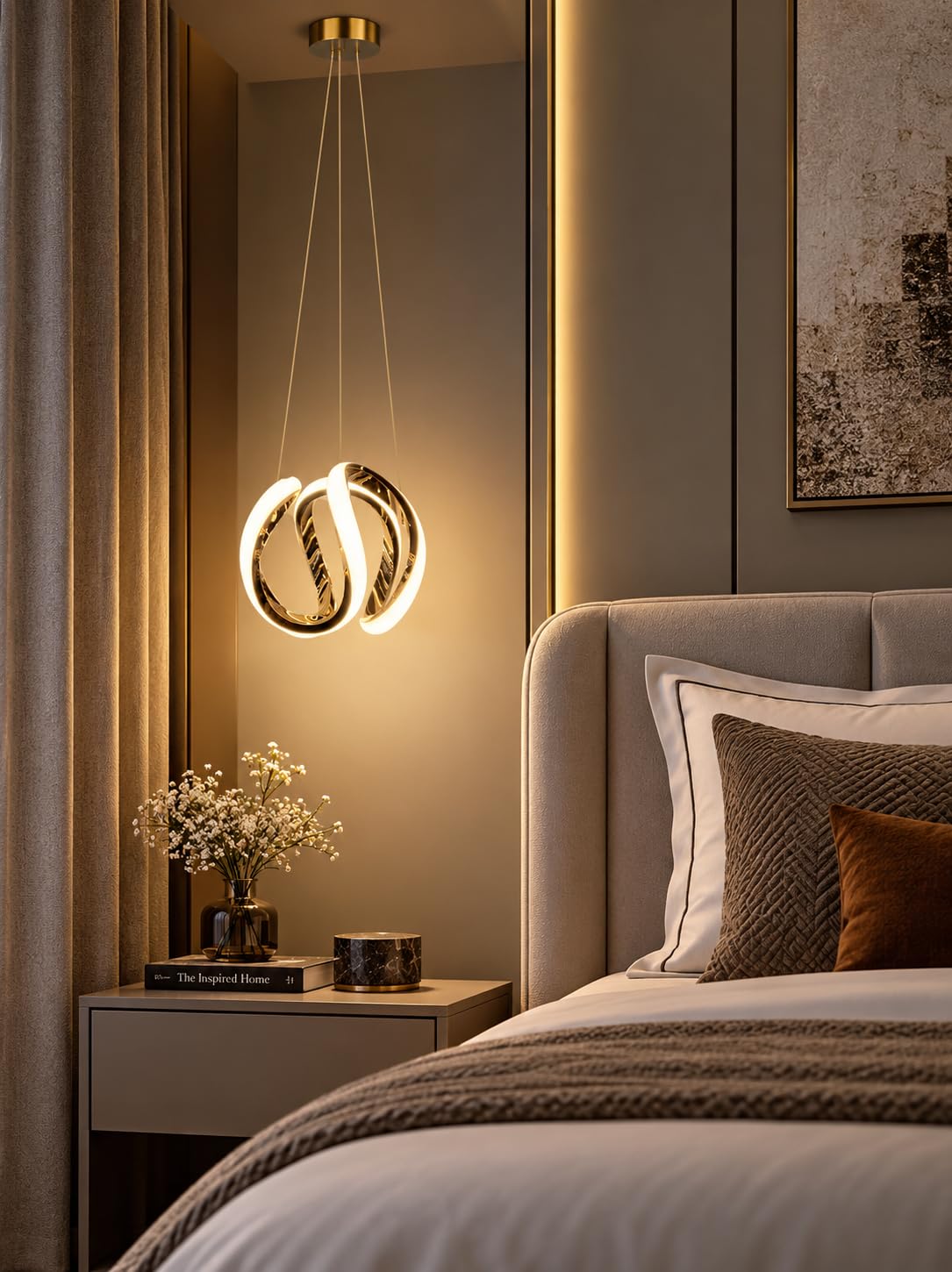 FILLISKA Colour Changing Pendant Light - FrenchGold -19