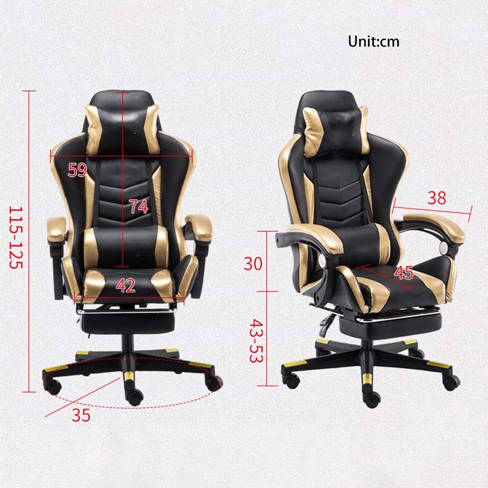 SUKIDA Ergonomische gamingstoel, bureaustoel, computerstoel, PU-leer