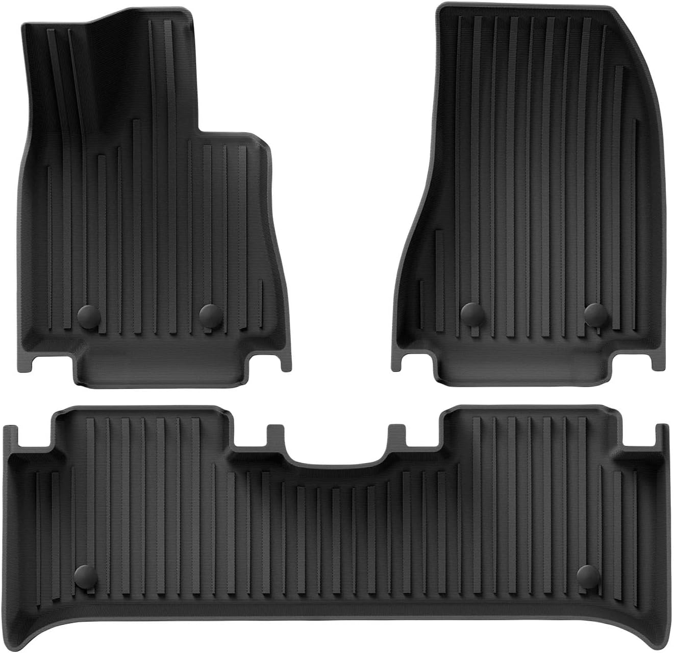 Compatible with NIO EL6 ES6 EC6 2023-2025 5Seats Car Floor Mats Trunk Pad TPE 3D Foot Mat Left Rudder Accessories Black(LHD 3PCS)