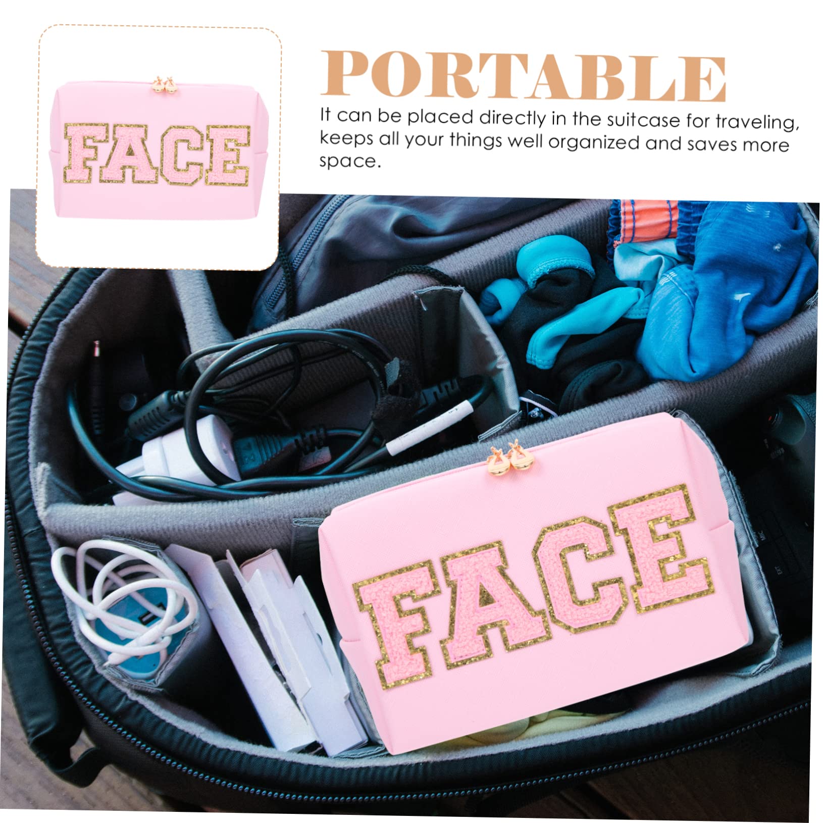 Generisch 2er Set Kosmetiktaschen Tragbare wasserdichte Make up Bags Für Damen Große Toilettenartikel Aufbewahrungstaschen Und Ideal Für Reisen Und Business Trips