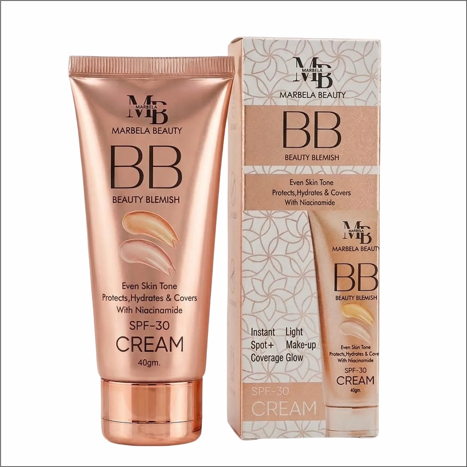 Marbella Beauty BB Cream for Face Makeup | SPF 30 Sun Protection | Lightweight Hydrating BB Cream | Evens Skin Tone | Paraben Free | For All Skin Types Women-image-15