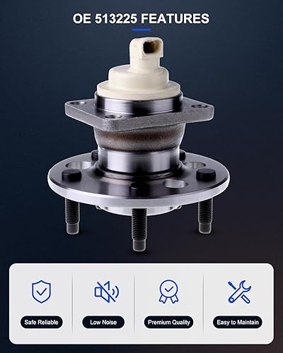 Miniatura 3 de ECCPP Repuesto para buje de cojinete de rueda 513225 Eje delantero 5 lengüetas para Chrysler 300 2005-2009, para Dodge Charger 2007-2009, para Dodge