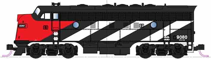 Kato N Scale F7A F7B 2 Locomotive Set CN #9080/#9057 DCC