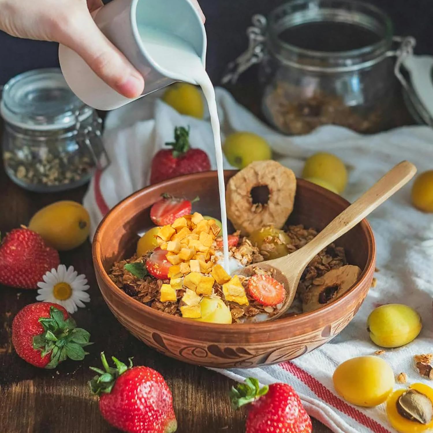 Freeze Dried Diced Mango 7.76oz Crispy Crunchy Snacks,No Sugar Added, for Baking,Tea,Smoothie, Yogurt - Image 4