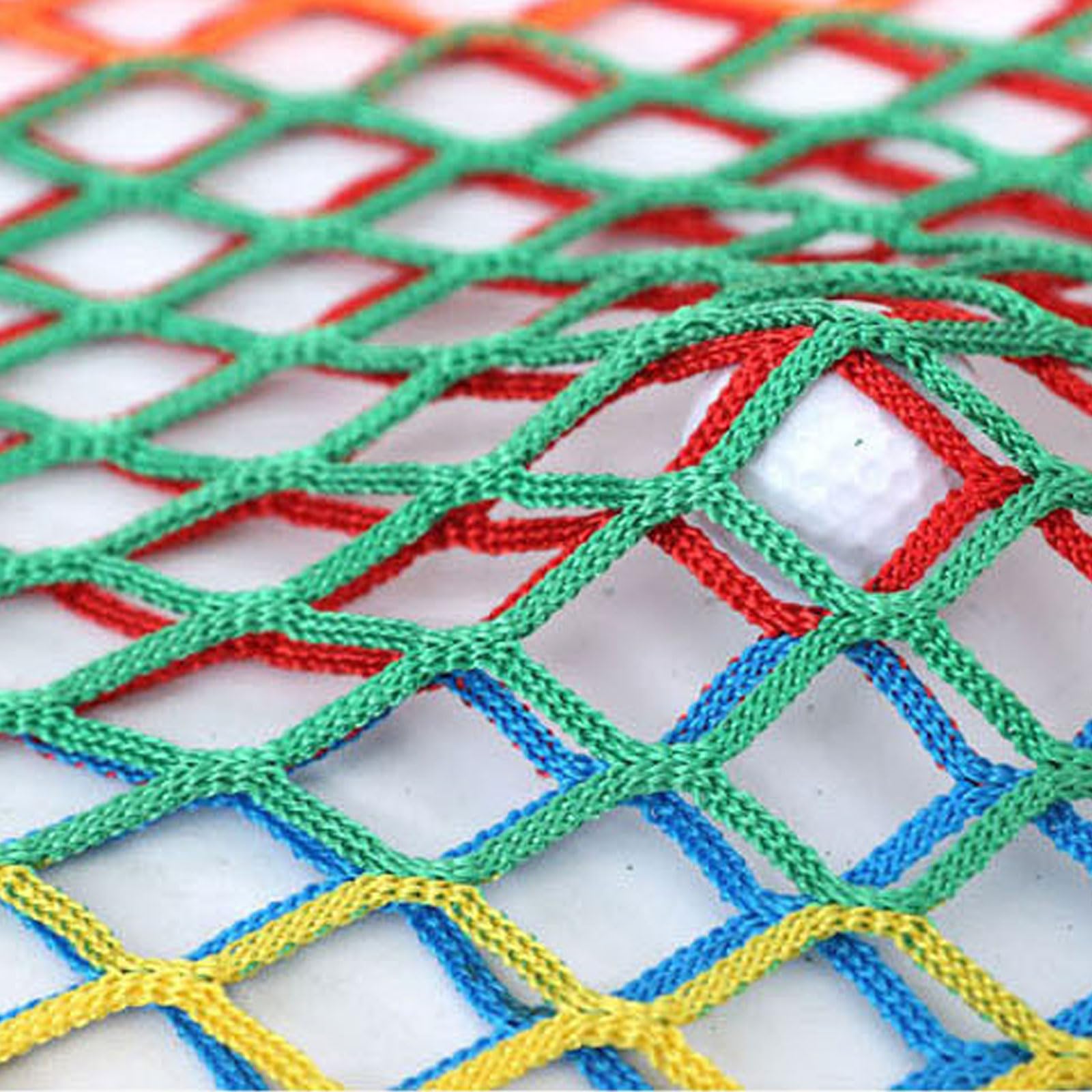 Siatka wspinaczkowa dla dzieci na plac zabaw dwuwarstwowa bezpieczna siatka do domku na drzewie i barów dla małp, 2 m x 2 m, kolorowa zabawa do aktywności na świeżym powietrzu