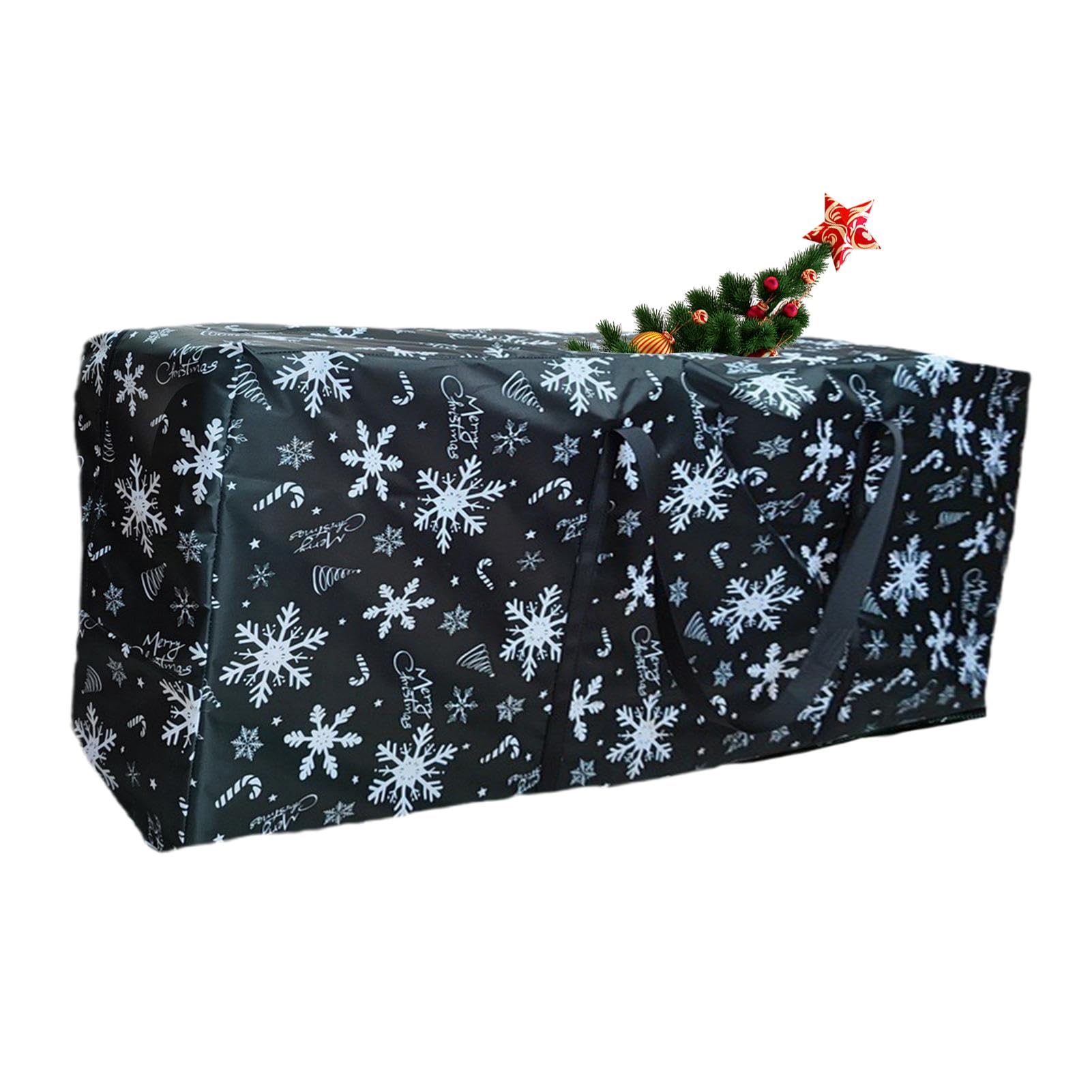 Scatola portaoggetti per albero di Natale, portaoggetti per albero di | Natale,Contenitori per alberi artificiali con fiocchi di neve - Contenitori per borse portaoggetti per albero di Natale in te
