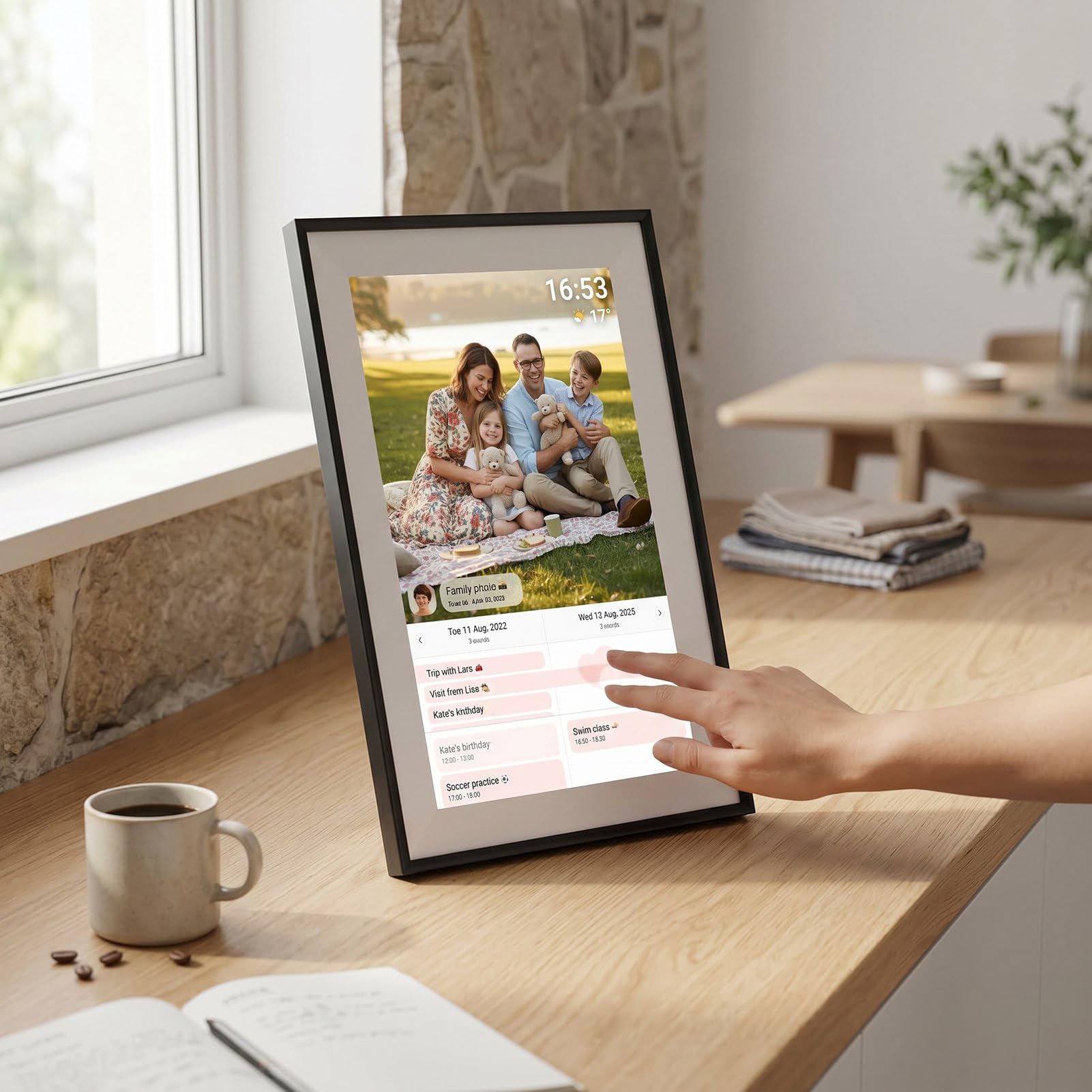 Generic Calendario Elettronico Smart Family Planner da 10,1 Pollici per L'organizzazione Dell'home Office con Bordo