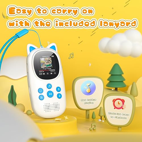 Miniatura 6 de Reproductor MP3 de 32 GB para niños batería de 90 horas de larga duración para niños reproductor MP3 con Bluetooth 50 reproductor de música Oilsky