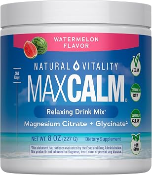 Natural Vitality Calm Magnesium Powder | Watermelon Flavored Supplement