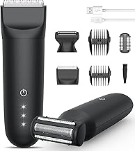 Afeitadora Corporal Masculina Depiladora Corporal Hombre: IFANZETECH Maquina Depilar Hombre con 2 Cuchilla Cerámica Desmontable para Axilas, Pecho, Piernas y Genitales, IPX7 Impermeable, Seco y Húmedo
