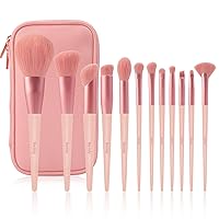 Vista 8 de Banidy Pinceles de maquillaje de ojos, 10 brochas de sombra de ojos, juego profesional de brochas de maquillaje con pelos sintéticos suaves y mango