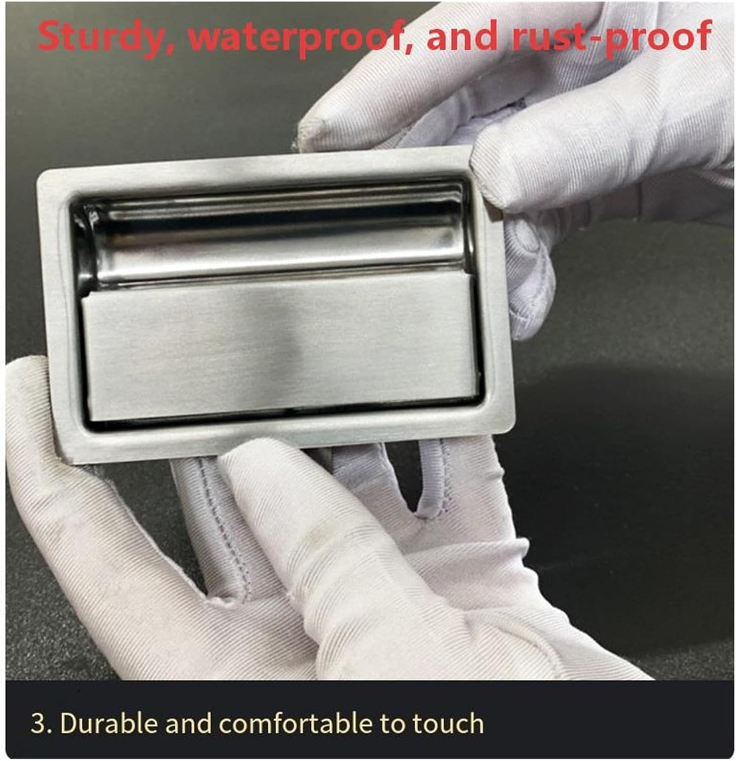 Stainless Steel Small Flush Mount Cam Lock - Pull Latch for Truck Cabinets, Electrical Enclosures, and Industrial Equipment
