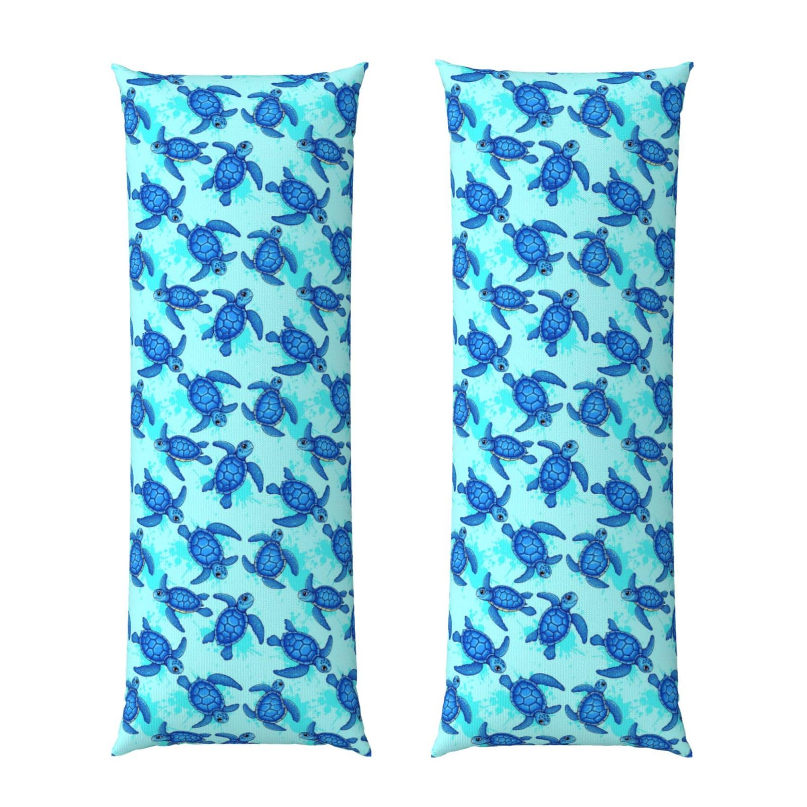 Body Pillowcase 20x54, Turquoise Blue Sea Turtle, Premium Ultra Soft Pillow Cover with Zipper Closure, Breathable Bedding Protector for Men Women Bed Sofa