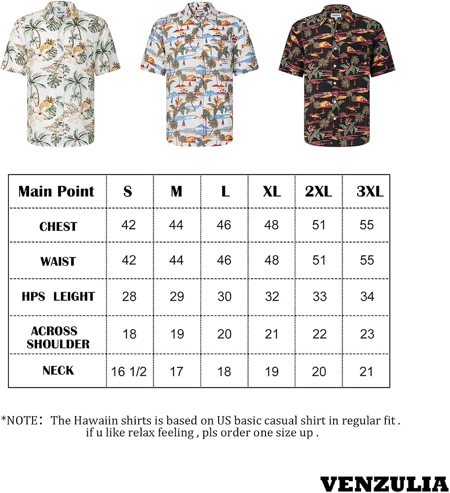 Men's Tropical Hawaiian Print Shirt - Short Sleeve, Vintage Wash, Rayon Blend, Relaxed Fit