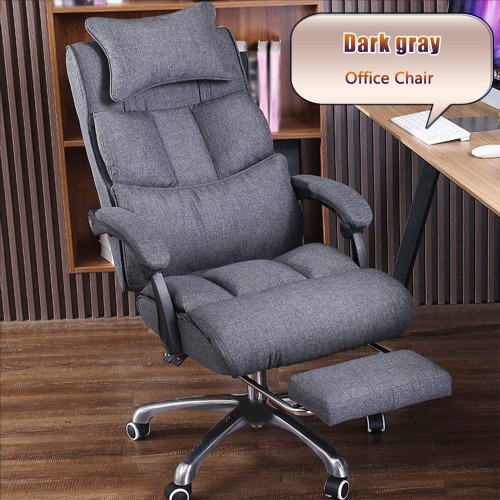 Silla de Oficina - Silla de Escritorio ejecutiva giratoria de Altura Ajustable con Mesa y Base de Metal Resistente para el hogar y el Trabajo (Talla única B)