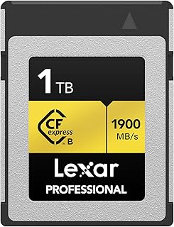 Lexar Professional 1TB CFexpress Type B Memory Card, Up to 1900MB/s Read, Raw 8K Video Recording, Supports PCIe 3.0 and NVMe (LCXEXPR001T-RNENG)