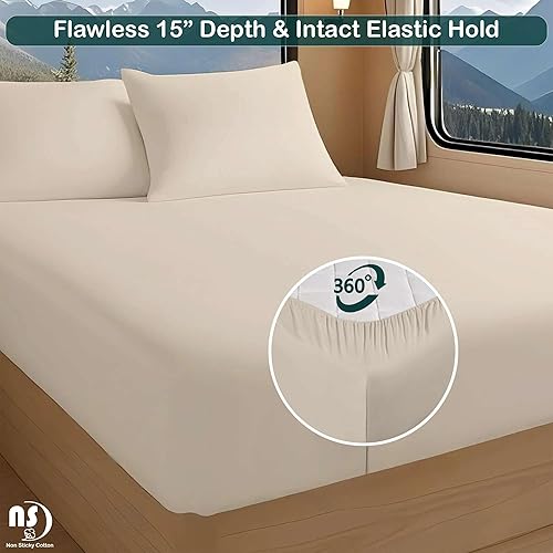 Miniatura 2 de Juego de sábanas de algodón tamaño matrimonial, sábanas de tamaño matrimonial, sábanas matrimoniales, juegos de ropa de cama matrimonial, sábanas